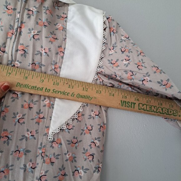 Vintage Coming‎ Thing Girls 80s Floral Long Sleeve Classic Knee Dress Size 6X - Picture 7 of 13